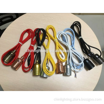 Lighting accessories hanging lighting cord e27 hanging pendant lamp holder